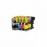 Pack Uprint B-227/225XL - Noir + Cyan + Magenta + Jaune, 4x Cartouches compatibles BROTHER LC-227 noir et LC-225 couleur