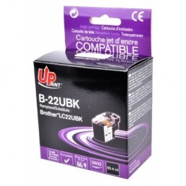 Uprint B-22UBK Noir, Cartouche compatible BROTHER LC-22UBK - 2600 pages - 55ml