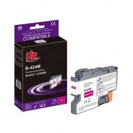 Uprint B-424M Magenta, Cartouche compatible BROTHER LC-424M - 750 pages - 8ml