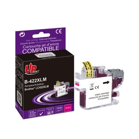 Uprint B-422XLM Magenta, Cartouche compatible BROTHER LC-422XLM - 1500 pages - 19ml