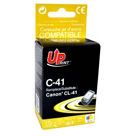 Uprint C-41 Couleur Recharge Canon CL-41, Cartouche rechargée CANON - 18ml - 500 pages