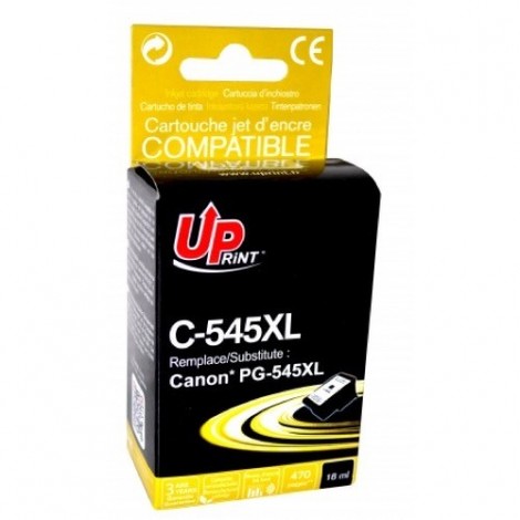 Uprint C-545XL Noir Recharge Canon PG-545XL BK, Cartouche Canon rechargée Grande Capacité - 18ml - 470 pages