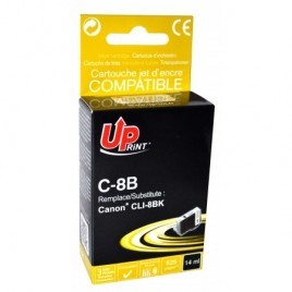 Uprint C-8B Noir, Cartouche compatible CANON CLI-8BK - 525 pages - 14ml