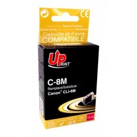 Uprint C-8M Magenta, Cartouche compatible CANON CLI-8M - 490 pages - 14ml