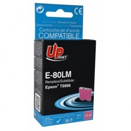 Uprint E-80LM Light Magenta T0806, Cartouche compatible EPSON - Colibri - 590 pages - 12ml