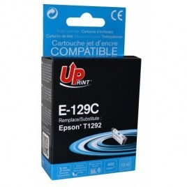 Uprint E-129C Cyan T1292, Cartouche recyclée EPSON - Pomme - 490 pages - 12ml