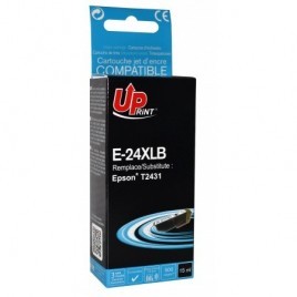 Uprint E-24XLB Noir T2431 XL, Cartouche compatible EPSON T2421/T2431 XL - Elephant - 500 pages - 15ml