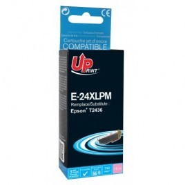 Uprint E-24XLPM Light Magenta T2436 XL, Cartouche compatible EPSON T2426/T2436 XL - Elephant - 740 pages - 15ml