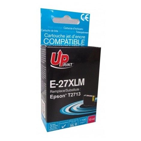 Uprint E-27XLM Magenta T2713 XL, Cartouche compatible EPSON T2703/T2713 XL - Réveil - 1100 pages - 13ml