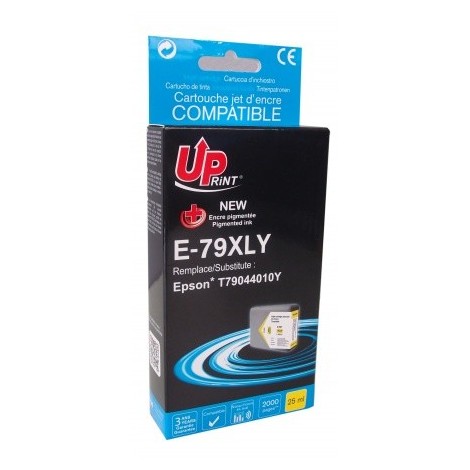 Uprint E-79XLY Jaune T7904 XL, Cartouche compatible EPSON T7914/T7904 XL - Tour de Pise - 2000 pages - 25ml