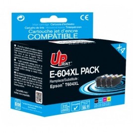 Pack Uprint E-604XL PACK Noir + Cyan + Magenta + Jaune, 4x Cartouches compatibles EPSON 604 XL - Ananas