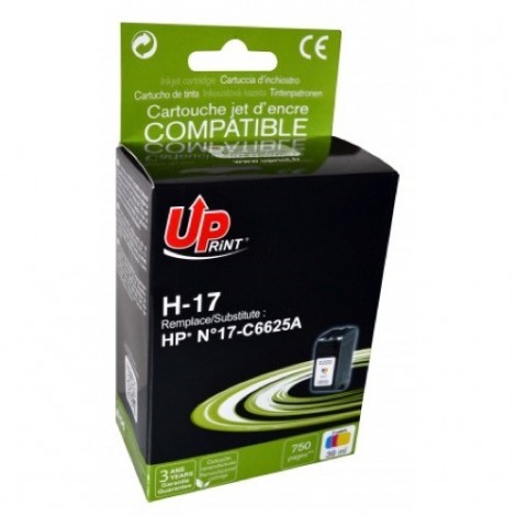 Uprint H-17 Couleurs Recharge HP 17 C6625AE, Cartouche HP rechargée - 39ml