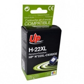 Uprint H-22XL Couleurs Recharge HP 22 XL C9352A, Cartouche HP rechargée - 18ml