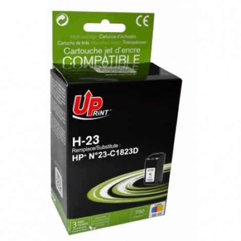 Uprint H-23 Couleurs Recharge HP 23 XL C1823DE, Cartouche HP rechargée - 39ml