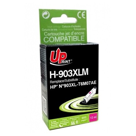 Uprint H-903XLM Magenta Recharge HP 903XL T6M07AE, Cartouche HP rechargée Grande Capacité - 12ml