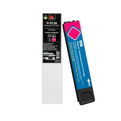 Uprint H-913A Magenta Recharge HP 913A F6T78AE, Cartouche HP rechargée - 50ml - 3000 pages