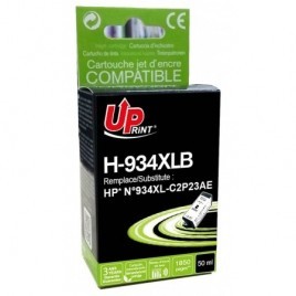 Uprint H-934XLB Noir Recharge HP 934 XL C2P23AE, Cartouche HP rechargée Grande Capacité - 50ml - 1 850 pages