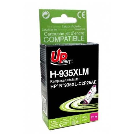 Uprint H-935XLM Magenta Recharge HP 935 XL C2P25AE, Cartouche HP rechargée Grande Capacité - 12ml - 950 pages