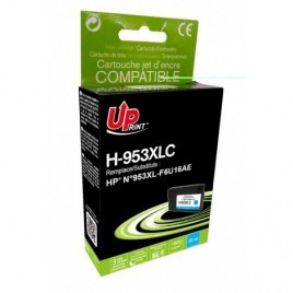 Uprint H-953XLC Cyan Recharge HP 953 XL F6U16AE, Cartouche HP rechargée Grande Capacité - 25ml - 1 800 pages