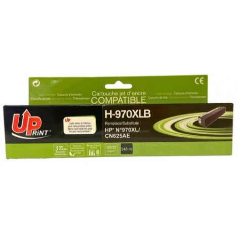 Uprint H-970XLB Noir Recharge HP 970 XL CN625AE, Cartouche HP rechargée Grande Capacité - 173.5ml - 9 200 pages