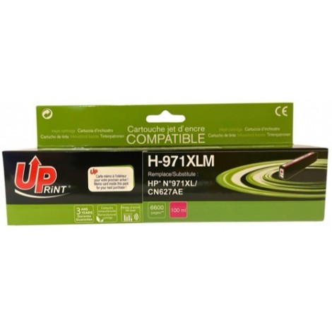 Uprint H-971XLM Magenta Recharge HP 971 XL CN627AE, Cartouche HP rechargée Grande Capacité - 80.5ml - 6 600 pages