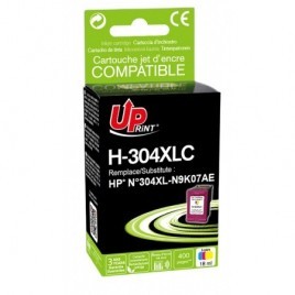 Uprint H-304XLC Couleurs Recharge HP 304 XL N9K07AE, Cartouche HP rechargée Grande Capacité - 18ml - 400 pages