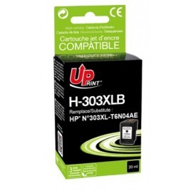 Uprint H-303XLB Noir Recharge HP 303 XL T6N04AE, Cartouche HP rechargée Grande Capacité - 20ml - 600 pages