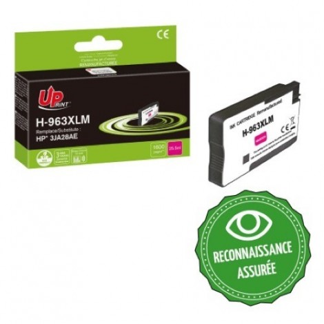 Uprint H-963XLM Magenta Recharge HP 963 XL 3JA28AE, Cartouche HP rechargée Grande Capacité - 1600 pages