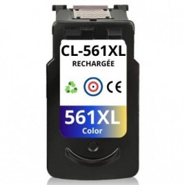 Recharge Canon CL-561XL Couleurs, Cartouche compatible CANON - Version 18ml 300 pages