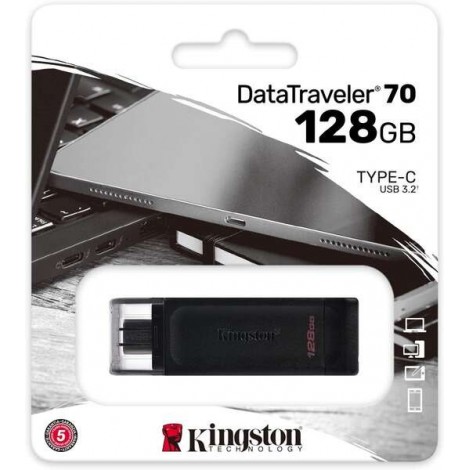 Clé USB 128 Go USB-C Kingston 3.2 DataTraveler