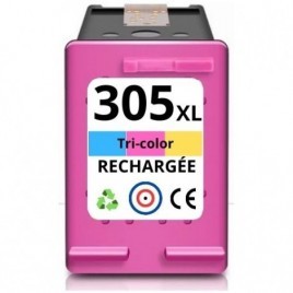 Recharge HP 305 XL Couleurs 3YM63AE, Cartouche compatible HP - 450 pages