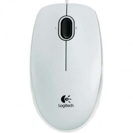 Souris filaire Logitech B100 Blanche