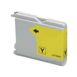 LC-1000Y Jaune, Cartouche compatible BROTHER - 12ml